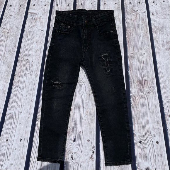 Fredd Marshall Other - FREDD MARSHALL Black Motto Distress Skinny Jean 6